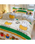 2025 new version of the genuine Mifie Rabbit cartoon cartoon small fresh all -cotton four -piece set