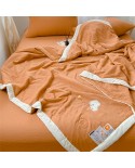 2025 new water washing cotton and hemp Doudou pure color summer is four -piece set