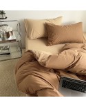 2025 new all -cotton water washing cotton solid color encryption double -piece four -piece four -piece double -piece