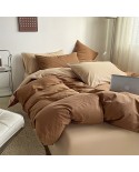 2025 new all -cotton water washing cotton solid color encryption double -piece four -piece four -piece double -piece