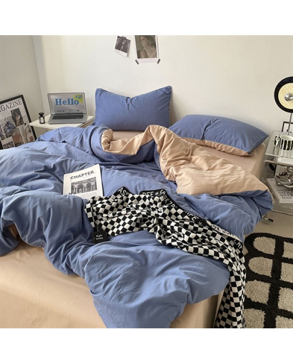 2025 INS wind versatile dual -pairing water washing cotton four -piece set/three -piece set