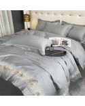 2025 new A category 100 new Xinjiang long velvet cotton embroidery four-piece set-gilt years