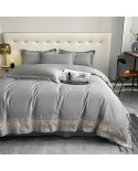 2025 new A category 100 new Xinjiang long velvet cotton embroidery four-piece set-gilt years