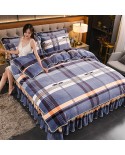 2025 hot high grams weight 8.5 catties of milk velvet gold mink velvet skirt four -piece set