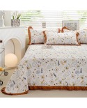2025 new water washing cotton and hemp double -layer gauze bed lid single -piece bed cover three -piece set