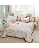 2025 new water washing cotton and hemp double -layer gauze bed lid single -piece bed cover three -piece set