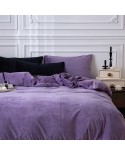 Autumn and winter of 2024 new high -grams heavy velvet crystal velvet mix and match series four -piece set