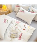 2025 Spring and Summer Wash and grinding wool wool wool embroidered rabbit (special version of the flower type) four -piece set