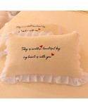 2025 new high -grams love rabbit embroidered flower milk velvet four -piece set