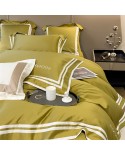 2025 new 100 light luxury whole cotton wide edge embroidery four -piece set