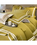 2025 new 100 light luxury whole cotton wide edge embroidery four -piece set