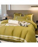 2025 new 100 light luxury whole cotton wide edge embroidery four -piece set