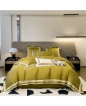 2025 new 100 light luxury whole cotton wide edge embroidery four -piece set