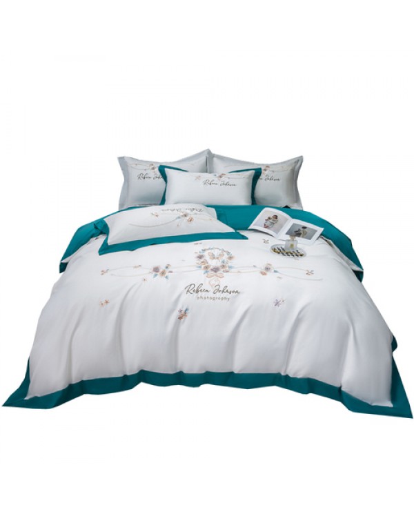 2025 new 100S long velvet cotton four -piece floating ravioli dream series