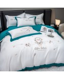 2025 new 100S long velvet cotton four -piece floating ravioli dream series
