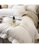 2025 Autumn and Winter New Products Luxury Gao Ding Condor Milk Velvet Series 1.5M Single Single Four -piece Baiyue Milk White