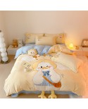 2025 Autumn and winter new high -end high -end gas full of cute three -dimensional embroidered milk velvet series 1.2M bed single three -piece set
